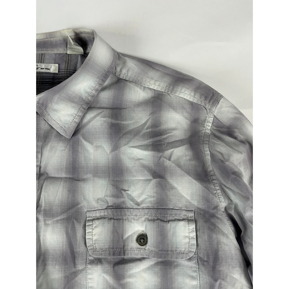 Kenneth Cole New York Men's Plaid Long Sleeve Button Up Shirt XXL